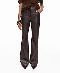 Mango Women's Leather-Effect Skinny Pants