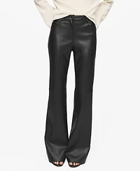 Mango Women's Leather-Effect Skinny Pants