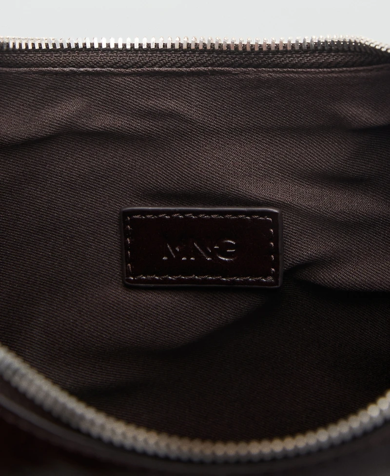Mango Women's Pebbled Effect Medium Oval Bag