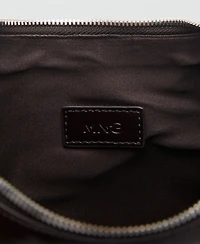 Mango Women's Pebbled Effect Medium Oval Bag