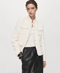 Mango Women's Leather-Effect Elastic Waist Pants