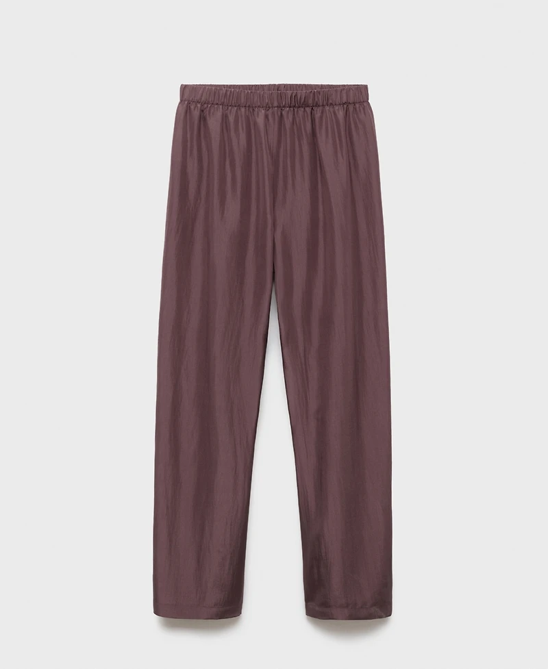 Mango Women's Long Silk Pants