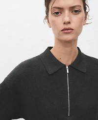 Mango Women's Polo Neck Knitted Dress