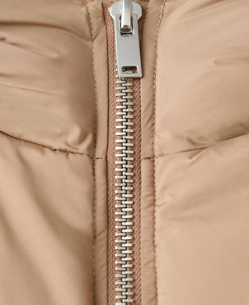 Mango Women's Short Oversized Hooded Anorak Coat