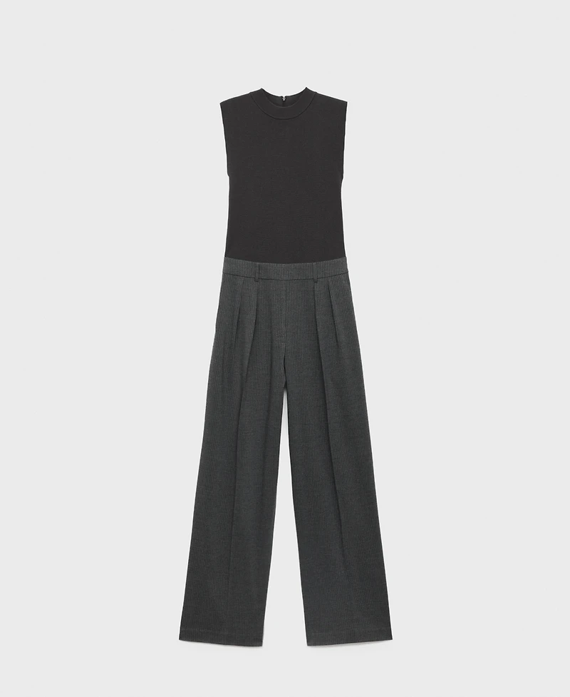 Mango Women's Combination Pinstripe Jumpsuit