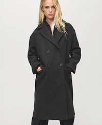 Mango Women's Double-Breasted Midi Coat