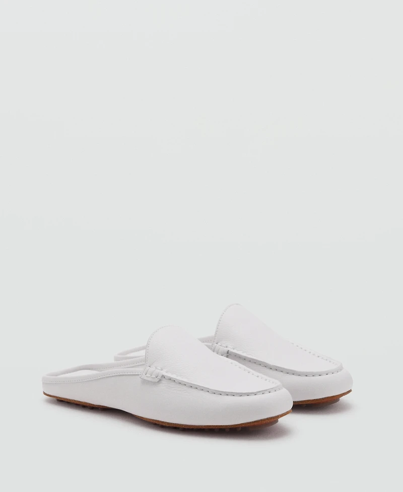 Mango Women's Leather Flat Shoes