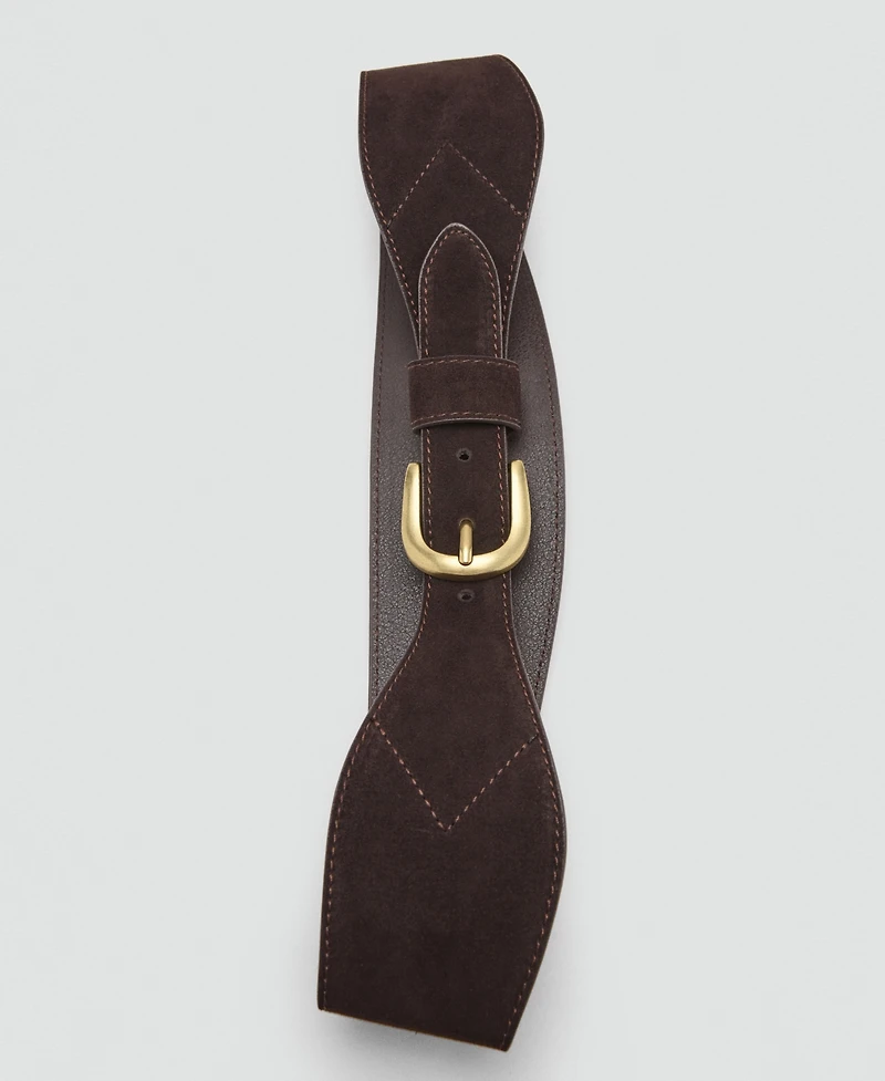 Mango Women's Suede Obi Belt