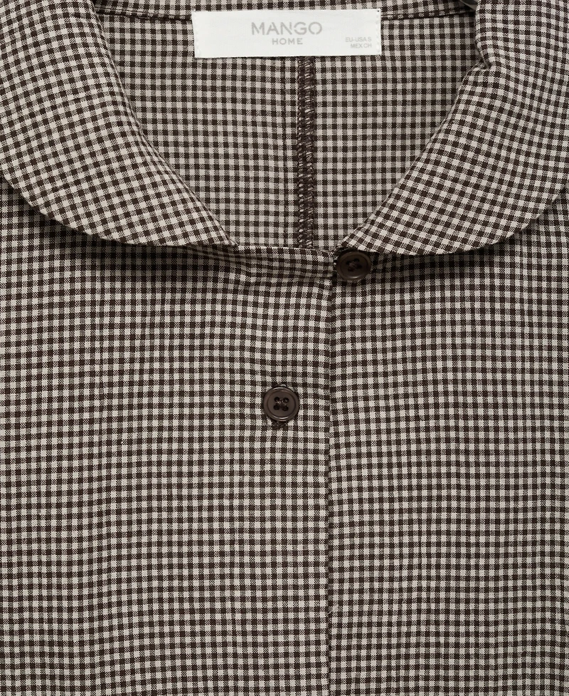 Mango Women's Two-Piece Cotton Gingham Pajamas