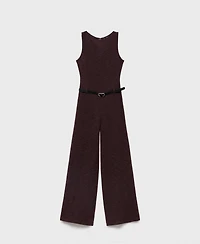 Mango Women's Marl Belted Jumpsuit