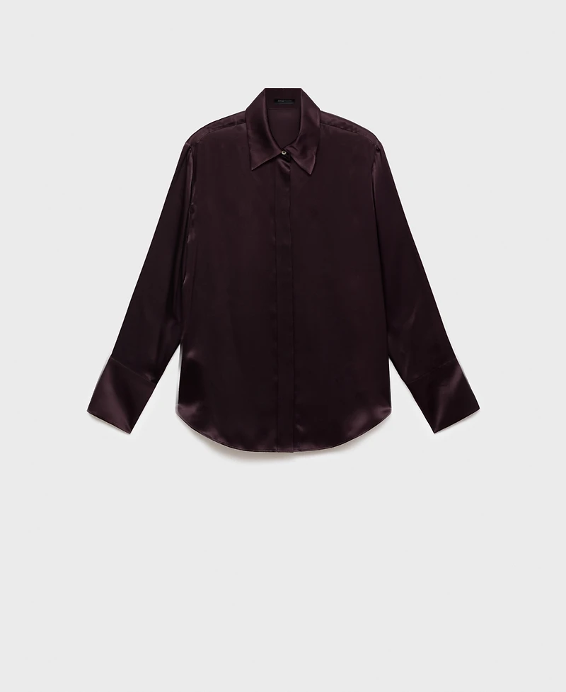 Mango Women's Silk Satin Shirt
