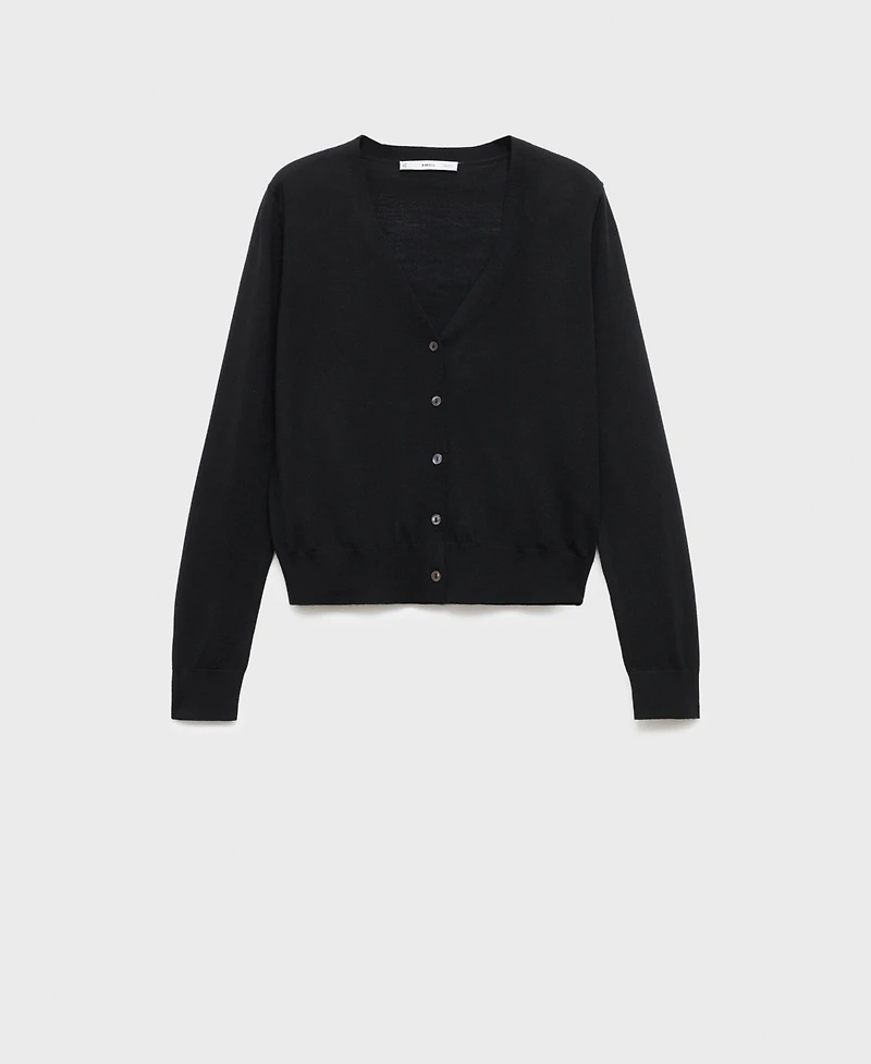 Mango Women's Wool V-Neck Cardigan