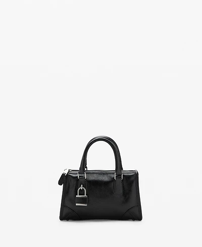 Mango Women's Mini Shiny Handles Handbag