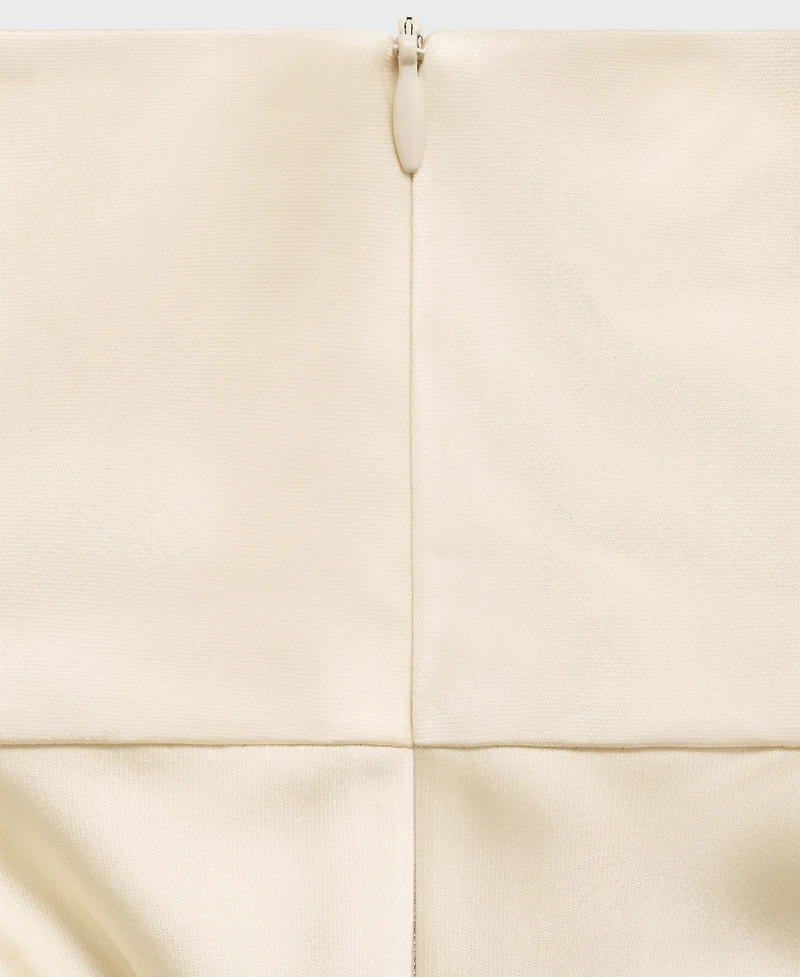 Mango Women's High-Neck Satin Blouse