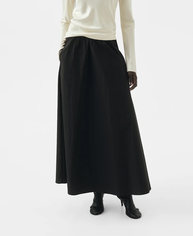 Mango Women's Long Flared Skirt