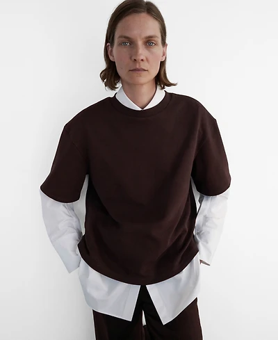 Mango Women's Oversized Cotton T-Shirt