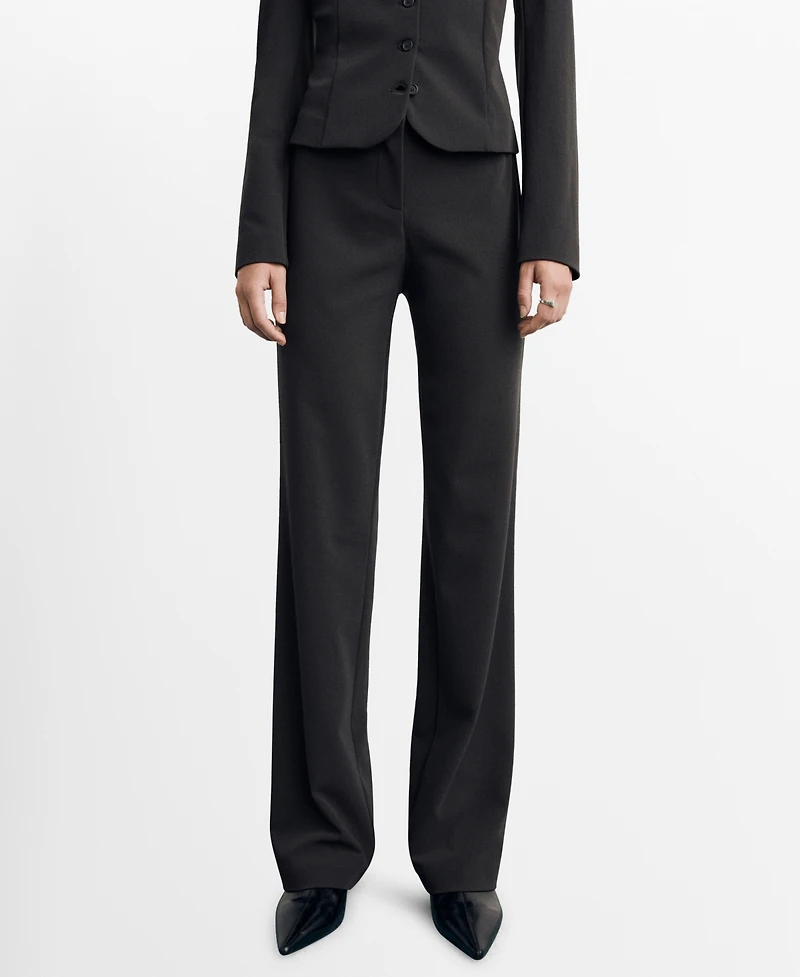 Mango Women's Seamless Straight-Leg Dress Pants