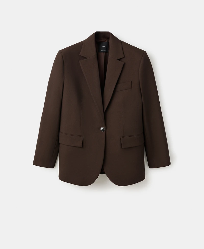 Mango Women's Straight-Fit Suit Jacket
