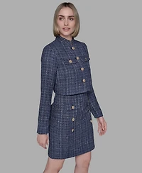 Karl Lagerfeld Paris Women's Muti Textured Tweed Jacket