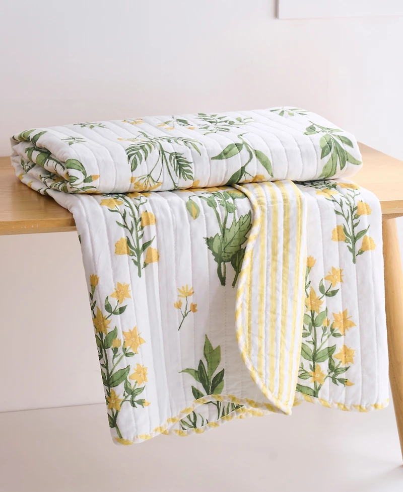 Levtex Daffodil Reversible Quilted Throw, 50" x 60"