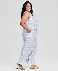 And Now This Trendy Plus Cotton Scalloped-Hem Drawstring Pants, Macy's Exclusive