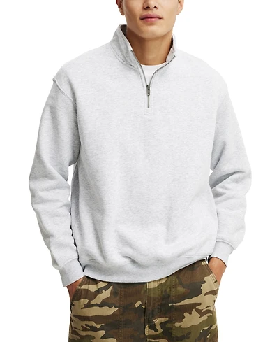 Cotton On Men's 1/4 Zip Fleece Sweatshirt