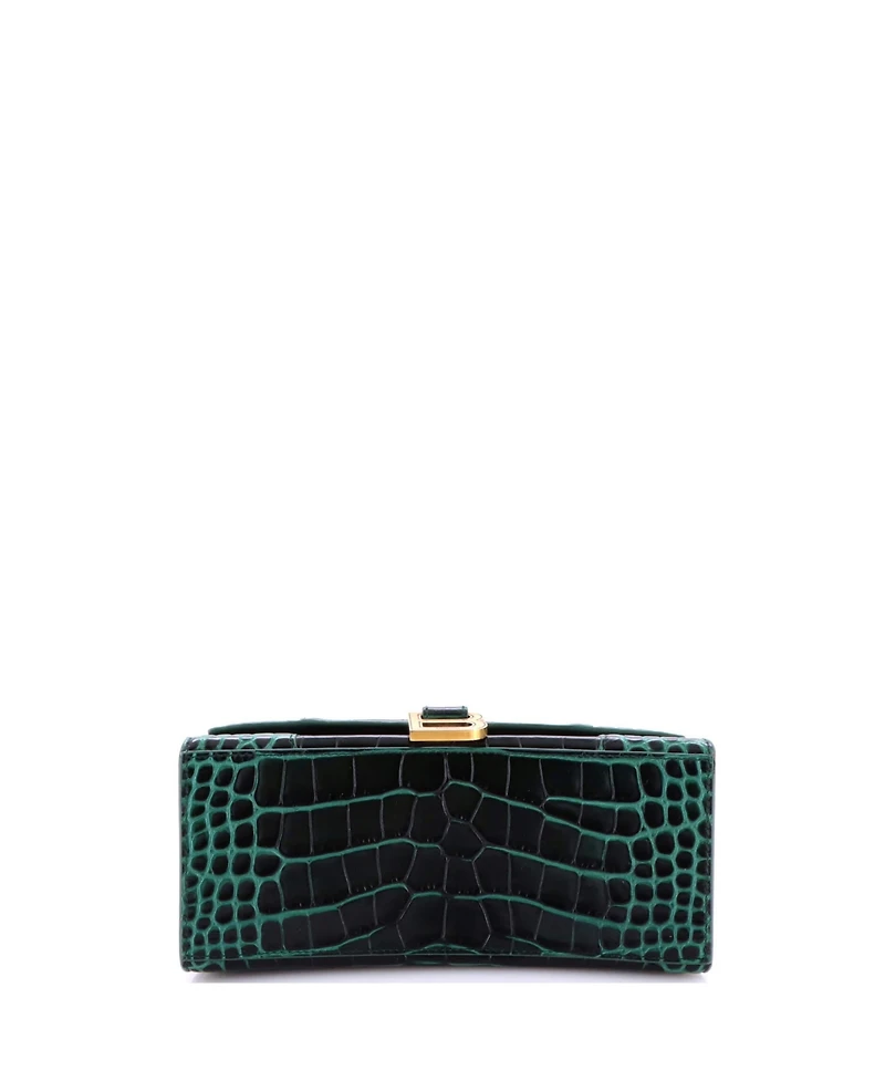 Pre-Owned Balenciaga Hourglass Top Handle Bag Embossed Leather