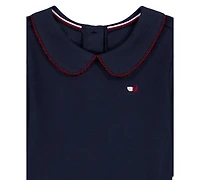 Tommy Hilfiger Girls Toddler 2T-4T Peter Pan Collar Plaid Detail Dress