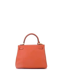 Pre-Owned HERMES Kelly 25 Handbag Orange Swift with Gold Hardware