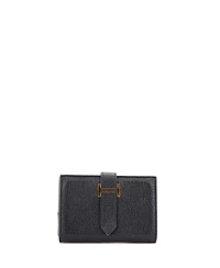 Pre-Owned HERMA‰S Compact Bearn Coin Wallet Chevre Mysore