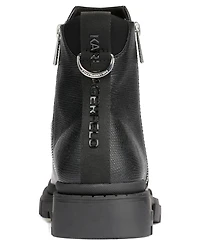 Karl Lagerfeld Paris Men's Mixed Media Double Zip Boots