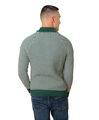 Hope & Henry Men's Organic Half Zip Ski Pullover Sweater