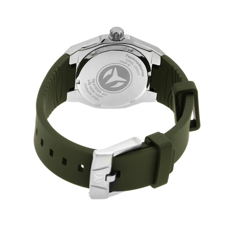 Technomarine Women's Tm-416054 Coral Quartz 3 Hand Olive Green Dial Watch