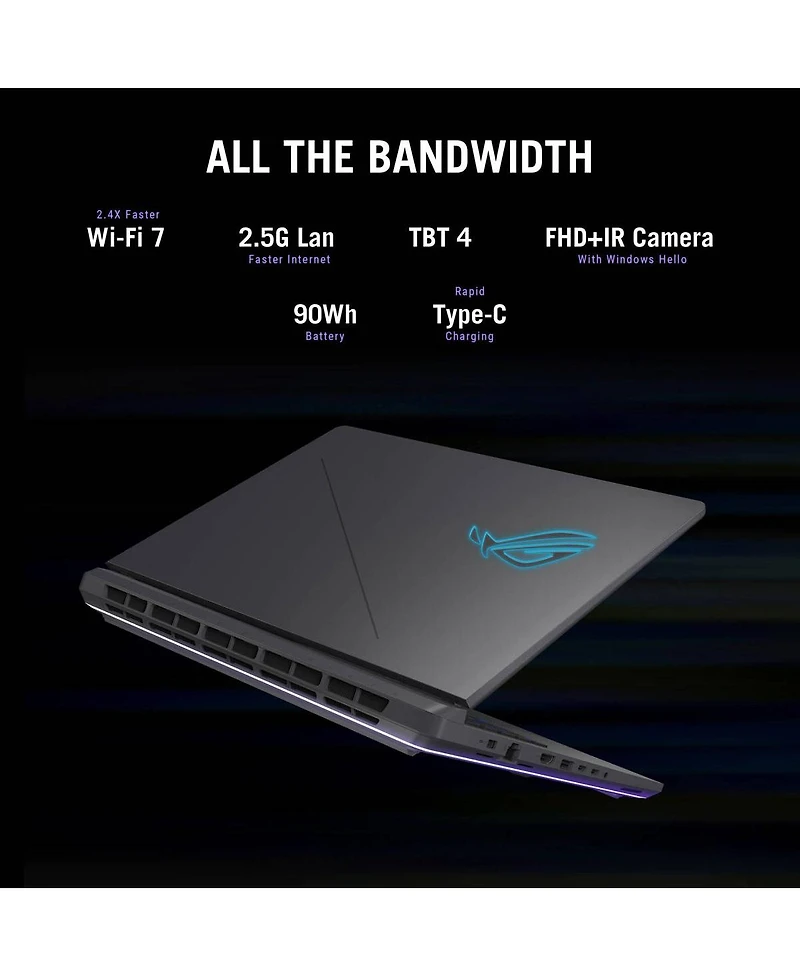 Asus Rog Strix G16 G615 16" Wqxga 240Hz Gaming Laptop, Intel Core Ultra 9 275HX 2.7GHz, 32GB Ram, 2TB Ssd, Nvidia GeForce Rtx 5070 8GB, Windows 1
