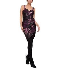 Lily and Lionel London Women's Derry Floral Lurex Jacquard Midi Dress