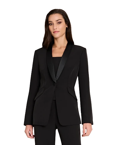 Tahari Asl Women's Satin Tuxedo Jacket