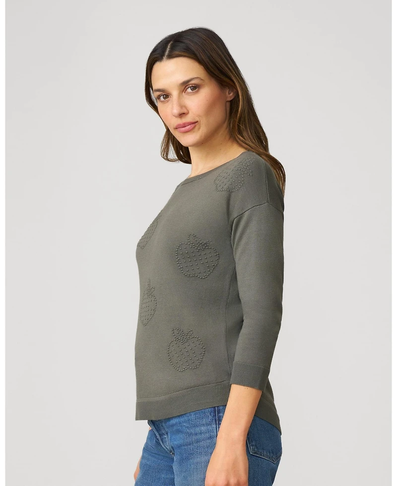 Cable & Gauge Women's Apple Drop Shoulder Tunic Sweater