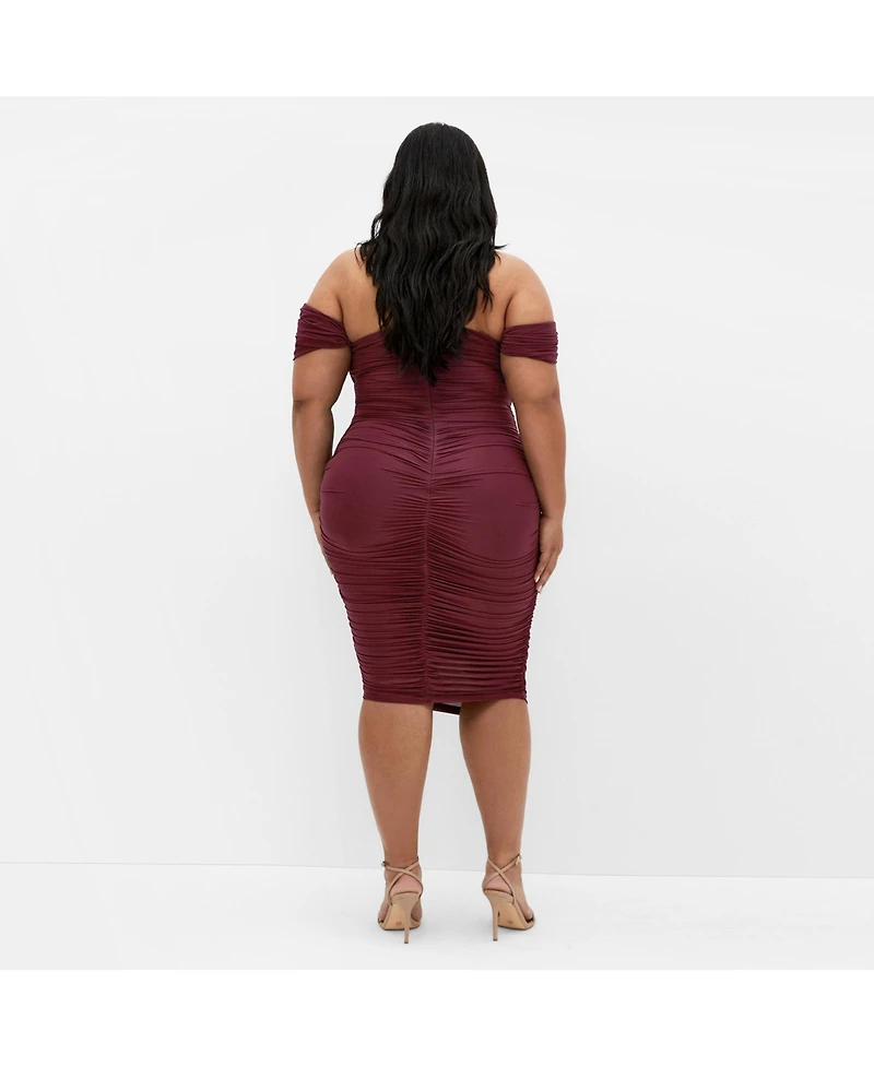 City Chic Plus Jazmin Ruched Dress