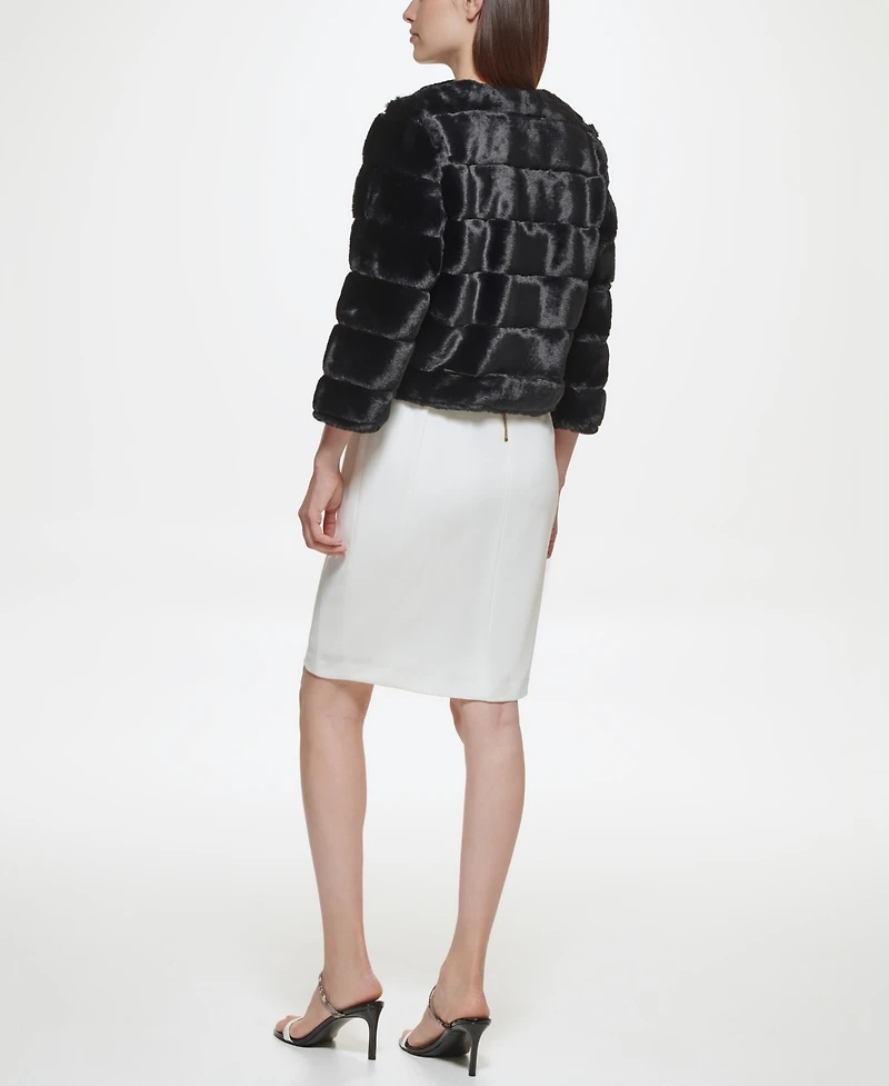 Calvin Klein Women's Textured Long Sleeve Cardigan Sweater