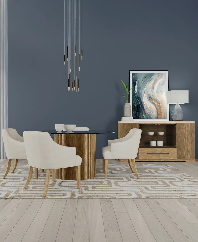 Furniture Frandlyn 5-Pc. Glass Round Dining Set