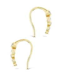 Sterling Forever Silver Talia Cz Bezel Crawler Earrings