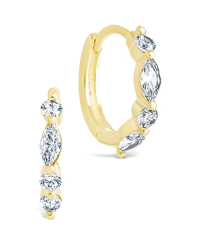 Sterling Forever Sterling Silver Kensington Micro Hoops