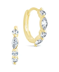 Sterling Forever Sterling Silver Kensington Micro Hoops