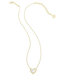 Kendra Scott 14k Gold-Plated Gemstone Heart Pendant Necklace, 15" + 2" extender