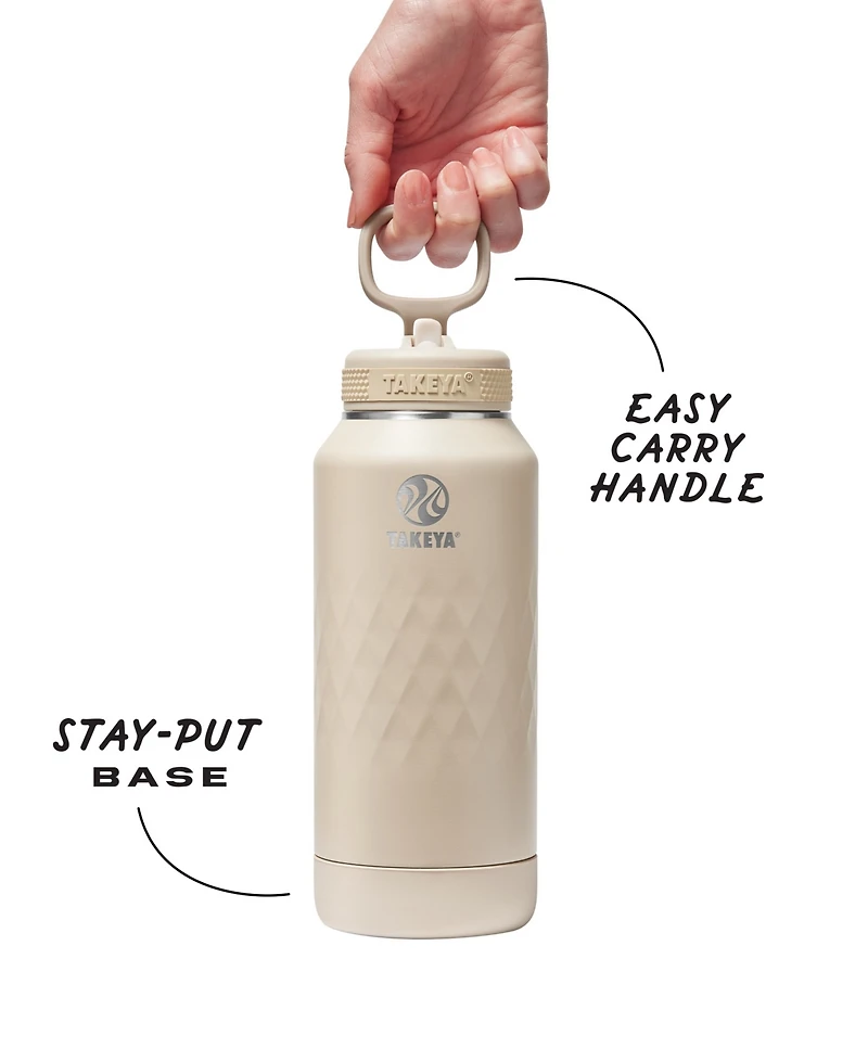 Takeya Sport 32 oz. Triple-Insulated Water Bottle with Straw Lid