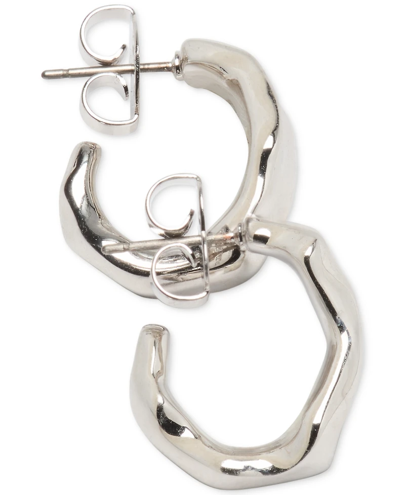 kate spade new york Silver-Tone Molten Hoop Earrings
