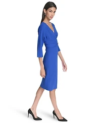 Halston Women's V-Neck Mini Dress