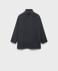 Mango Women's Fleece Zip Sweatshirt