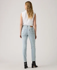 Levi's Women's 724 High Rise Rhinestone Button Fly Straight Leg Jeans