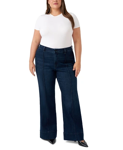 Seven7 Plus Pintuck Wide Leg Jeans